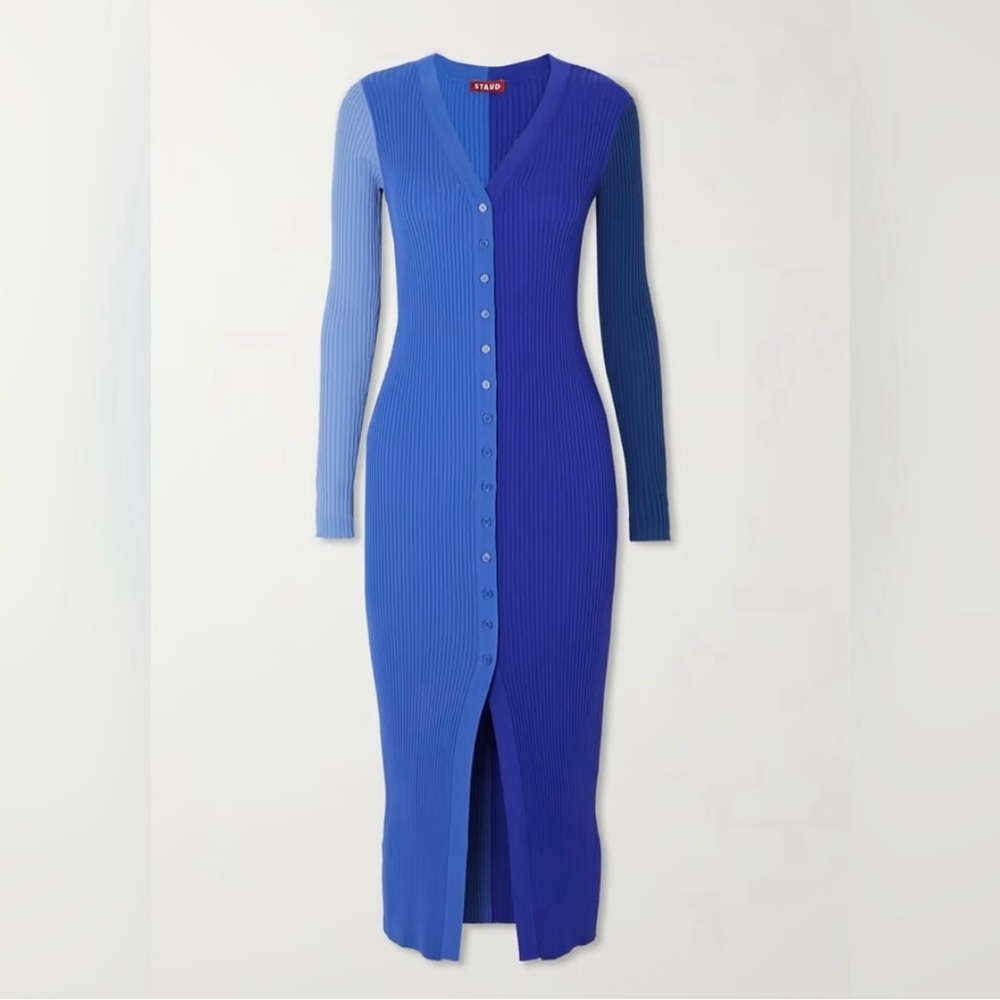 STAUD Shoko Cobalt Dress (fits like S, worn once)